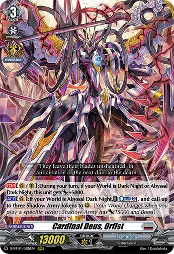 Cardinal Deus, Orfist (D-BT01/005EN) [Genesis of the Five Greats]