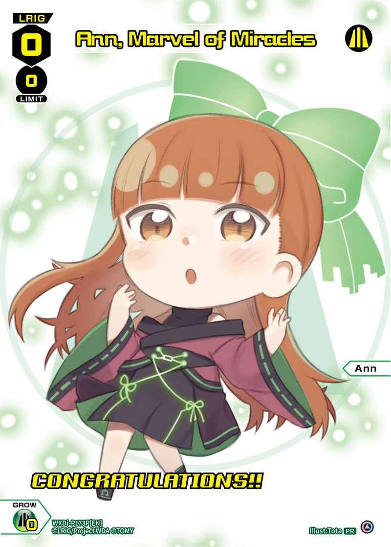 Ann, Marvel of Miracles (May 2023/Winner) (WXDi-P173P[EN]) [Promo Cards]