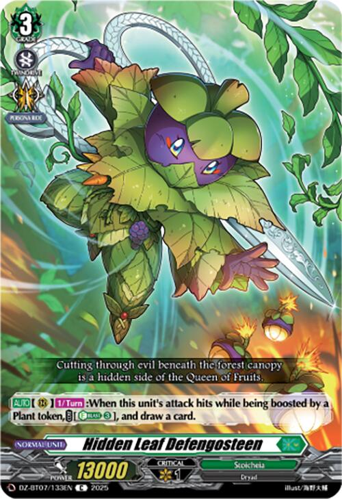 Hidden Leaf Defengosteen (DZ-BT07/133EN) [DZ-BT07: Moon Fangs & Cerulean Blaze]