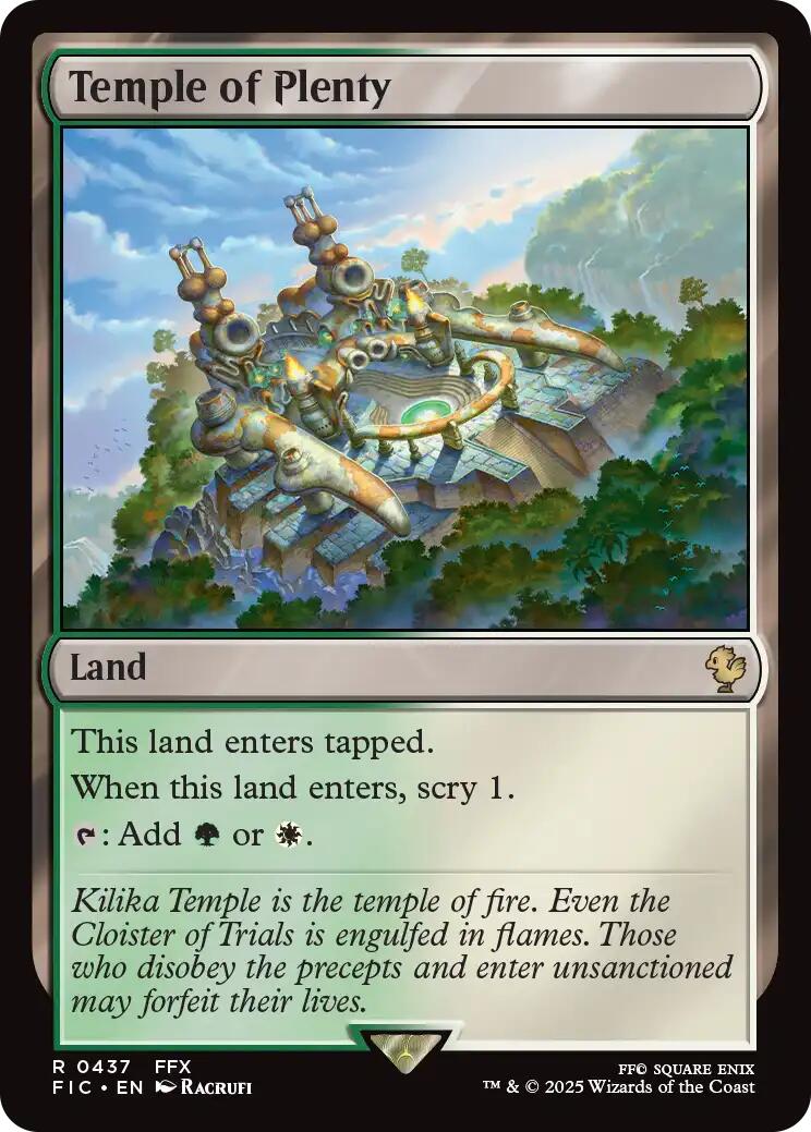 Temple of Plenty (Surge Foil) [FINAL FANTASY Commander]