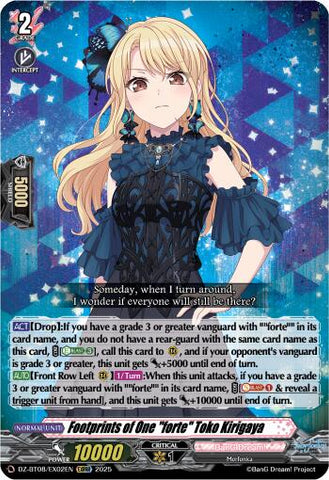 Footprints of One "forte" Toko Kirigaya (EXRRR) (DZ-BT08/EX02EN) [Knights 0f Rebirth]