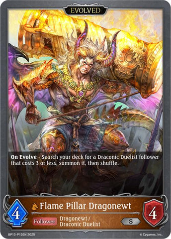 Flame Pillar Dragonewt (Evolved) - P15 (Foil) (BP13-P15EN) [Dominion of Darkness]