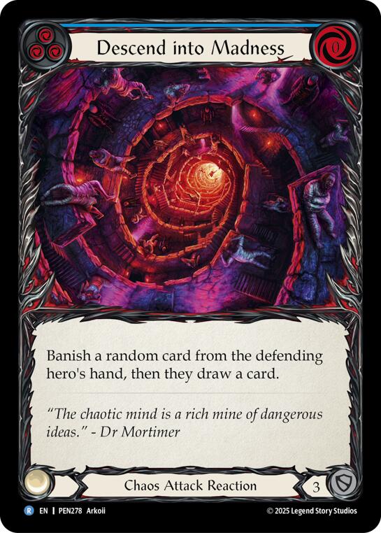 Descend Into Madness (Blue) (Regular) [PEN278] (Compendium of Rathe)
