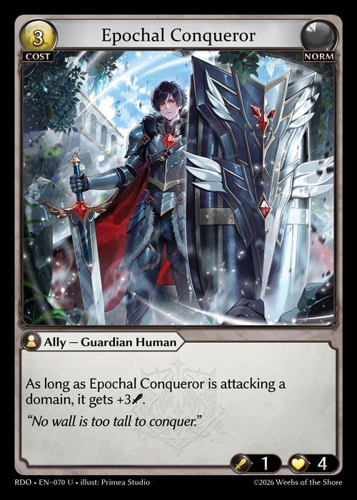 Epochal Conqueror (Curio Foil) (70) [Radiant Origins]
