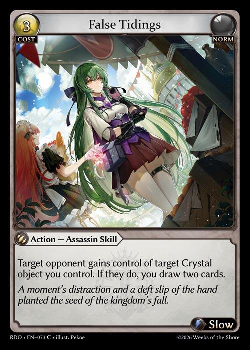 False Tidings (Curio Foil) (73) [Radiant Origins]