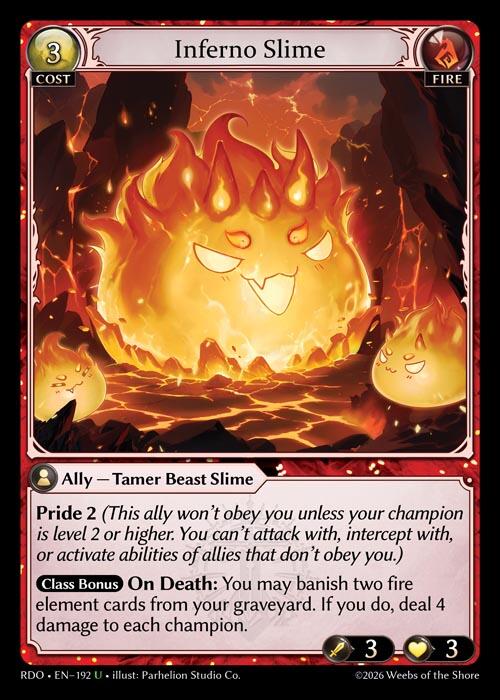 Inferno Slime (Curio Foil) (192) [Radiant Origins]