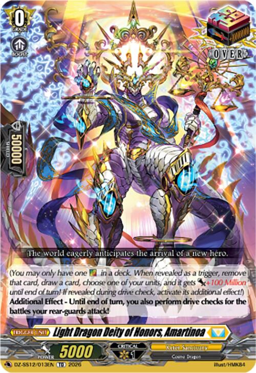 Light Dragon Deity of Honors, Amartinoa (DZ-SS12/013EN) [Master Deckset -Erika Myojo-]