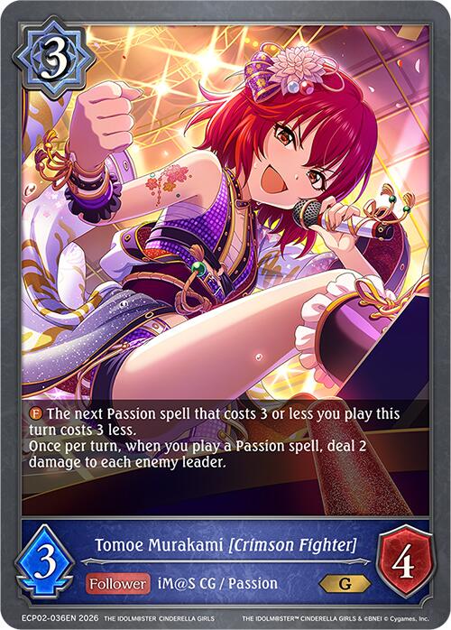 Tomoe Murakami [Crimson Fighter] (ECP02-036EN) [THE IDOLM@STER CINDERELLA GIRLS EX Crossover Set]