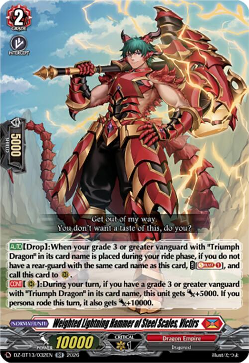 Weighted Lightning Hammer of Steel Scales, Victirs (DZ-BT13/032EN) [Parallactic Clash]