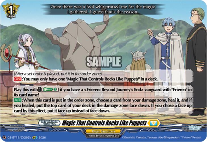 Magic That Controls Rocks Like Puppets (DZ-BT13/EX26EN) [Parallactic Clash]