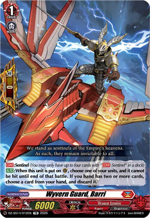 Wyvern Guard, Barri (DZ-SS14/012EN) [Dragonic Overlord Start Deck]