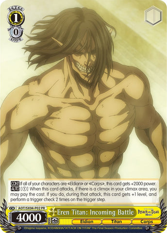 Eren Titan: Incoming Battle (Foil) [Attack On Titan: Final Season]