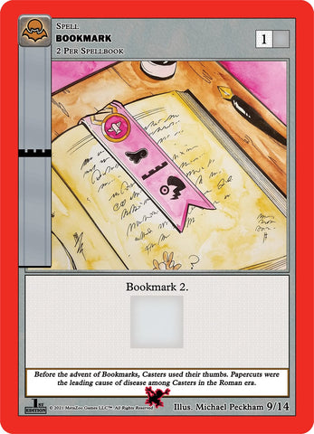 Bookmark (Moca Vampire) [Cryptid Nation: Nightfall First Edition Release Event Deck]
