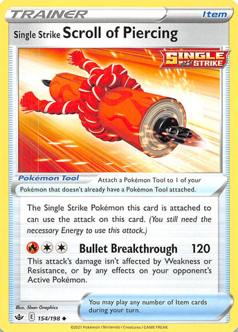 Single Strike Scroll of Piercing (154/198) [Sword & Shield: Chilling Reign]