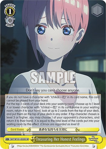 Treasuring Her Honest Feelings (5HY/W101-E020S SR) [The Quintessential Quintuplets Movie]