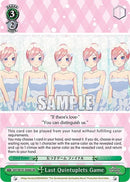 Last Quintuplets Game (5HY/W101-E046S SR) [The Quintessential Quintuplets Movie]