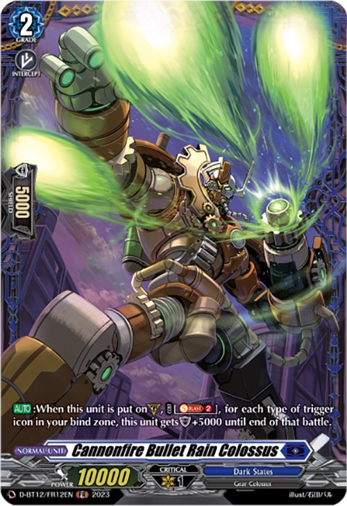 Cannonfire Bullet Rain Colossus (D-BT12/FR12EN) [Evenfall Onslaught]