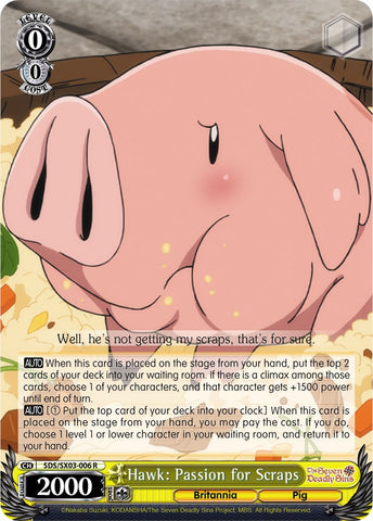 Hawk: Passion for Scraps (SDS/SX03-006 R) [The Seven Deadly Sins]
