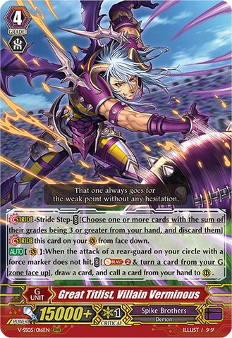 Great Titlist, Villain Verminous (V-SS05/016EN) [Premium Collection 2020]